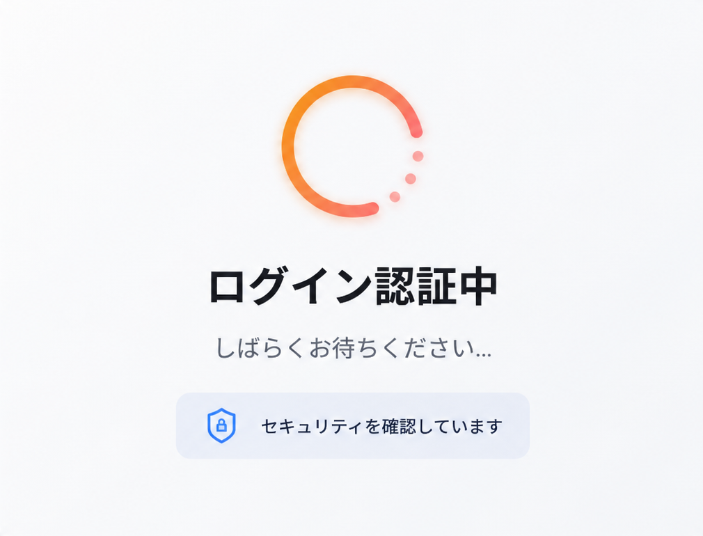 ログイン認証中
